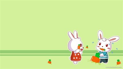 可爱小白兔卡通图片