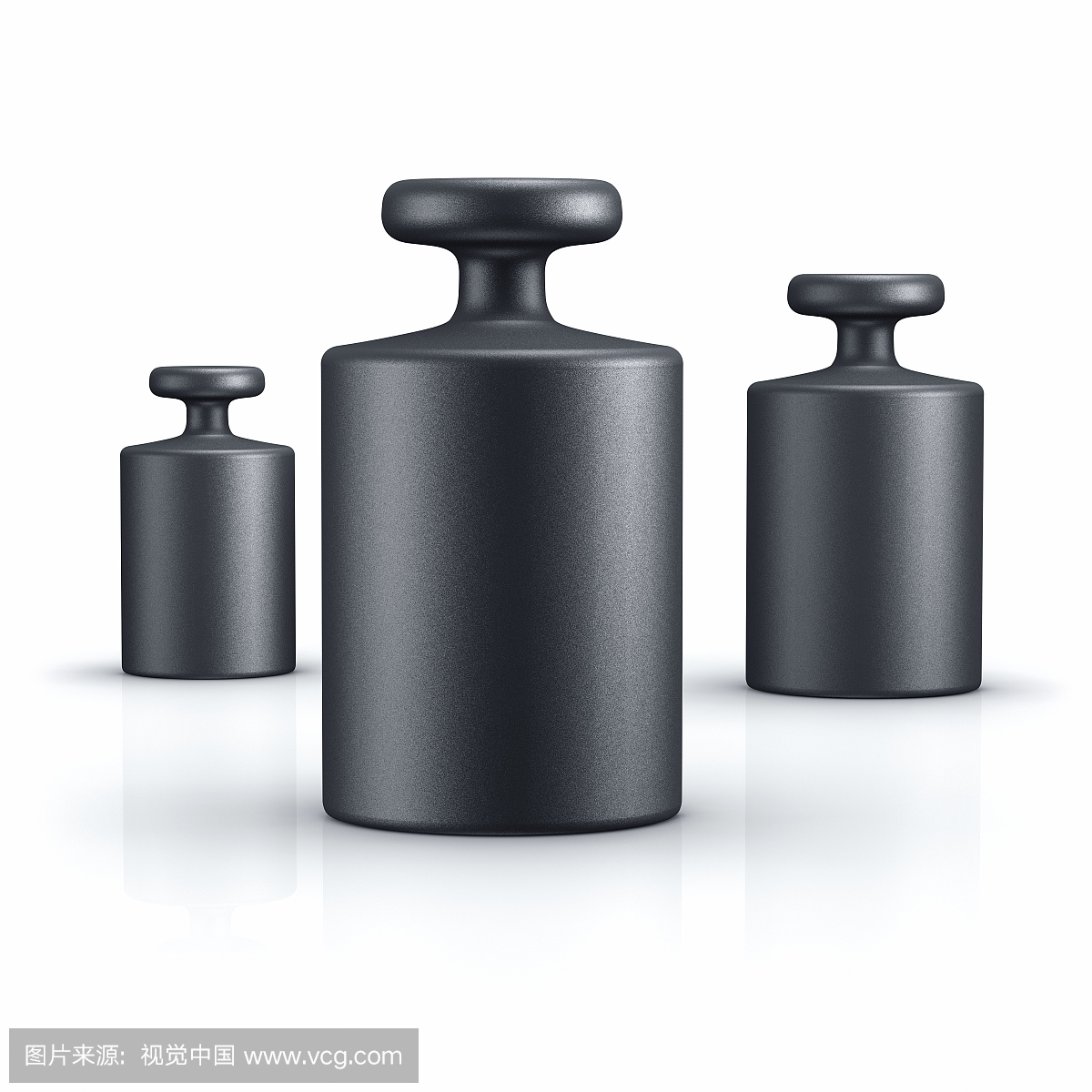 白色不同大小的黑色重量