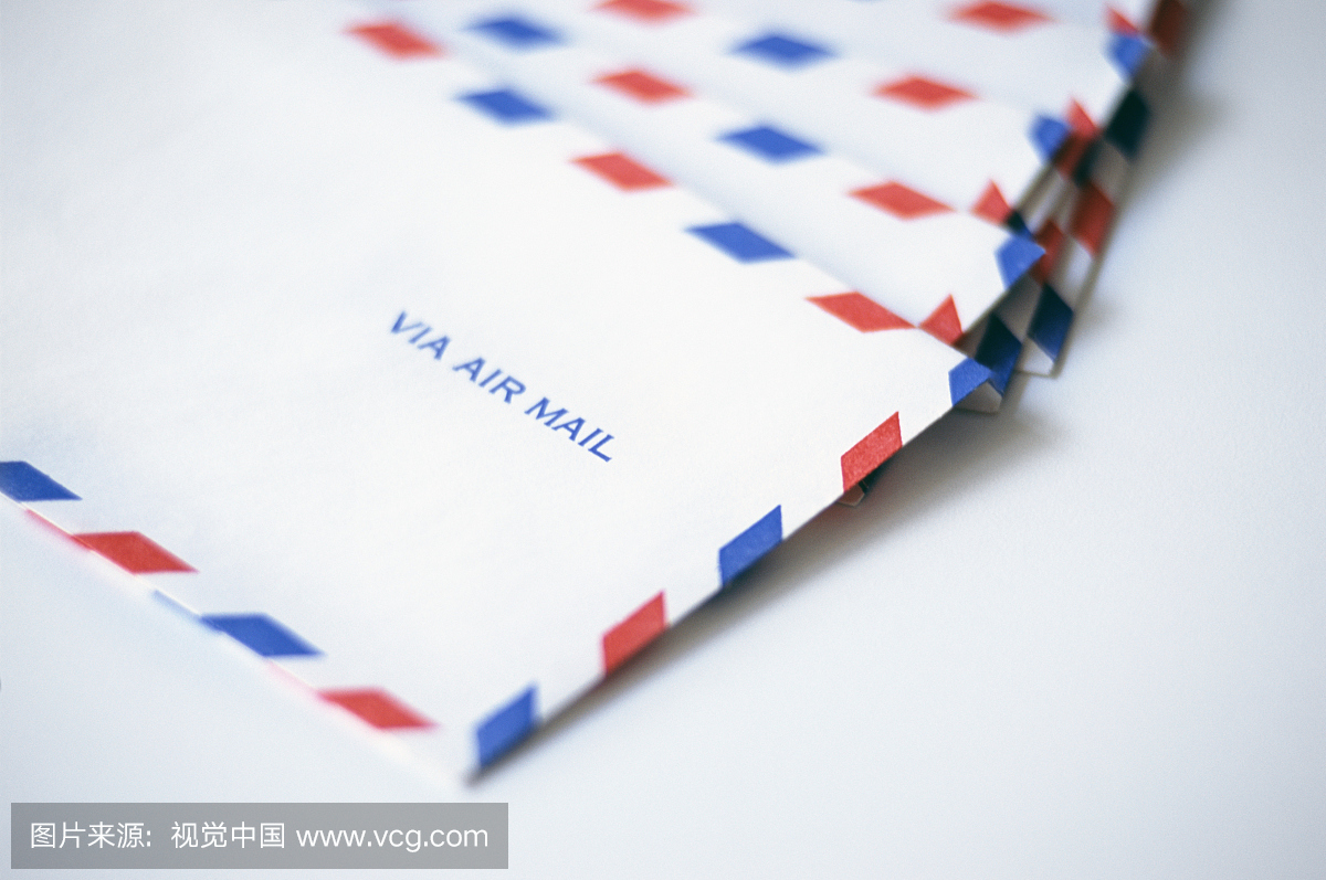 航空邮件,白色背景,英文字母,信封