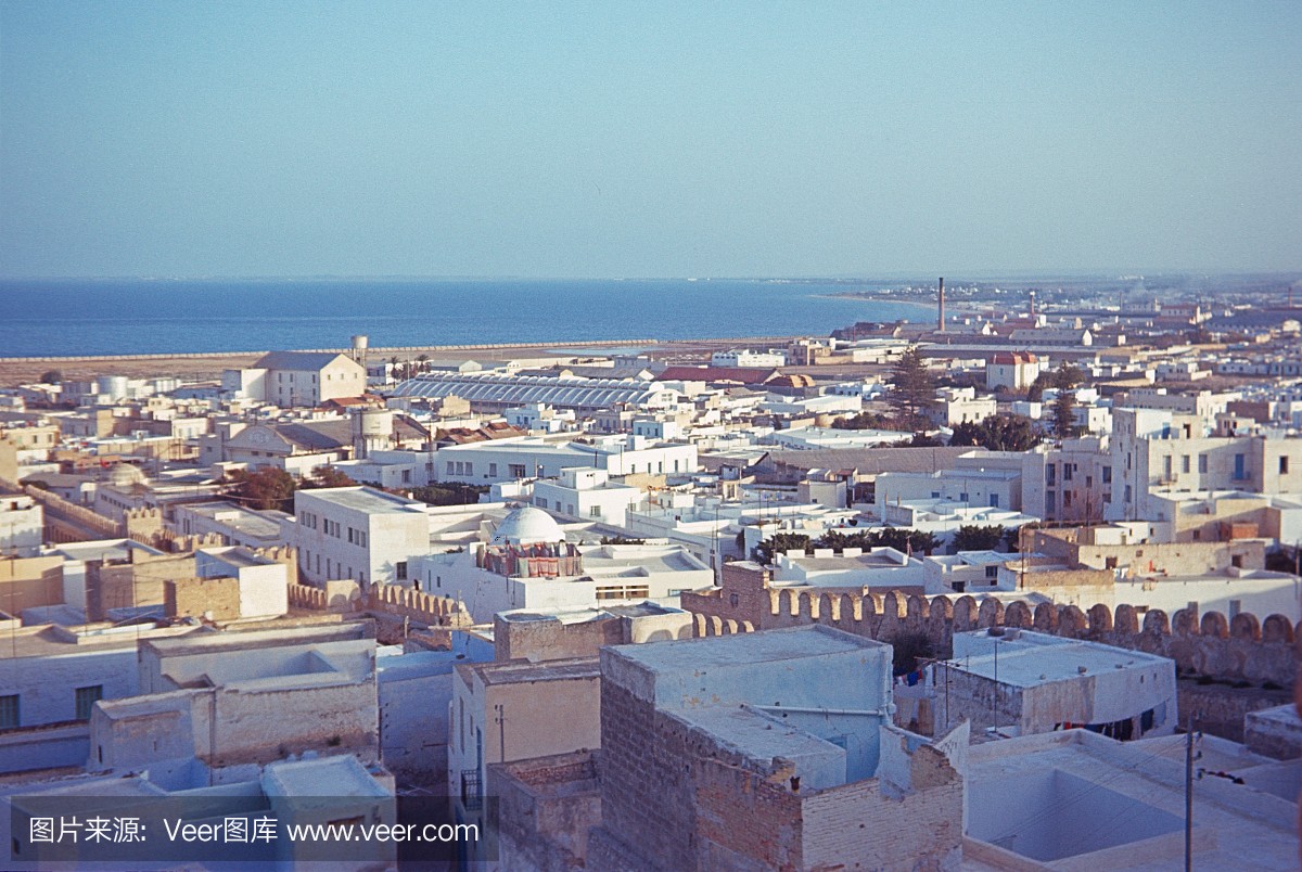 突尼斯,北非,海港,巷