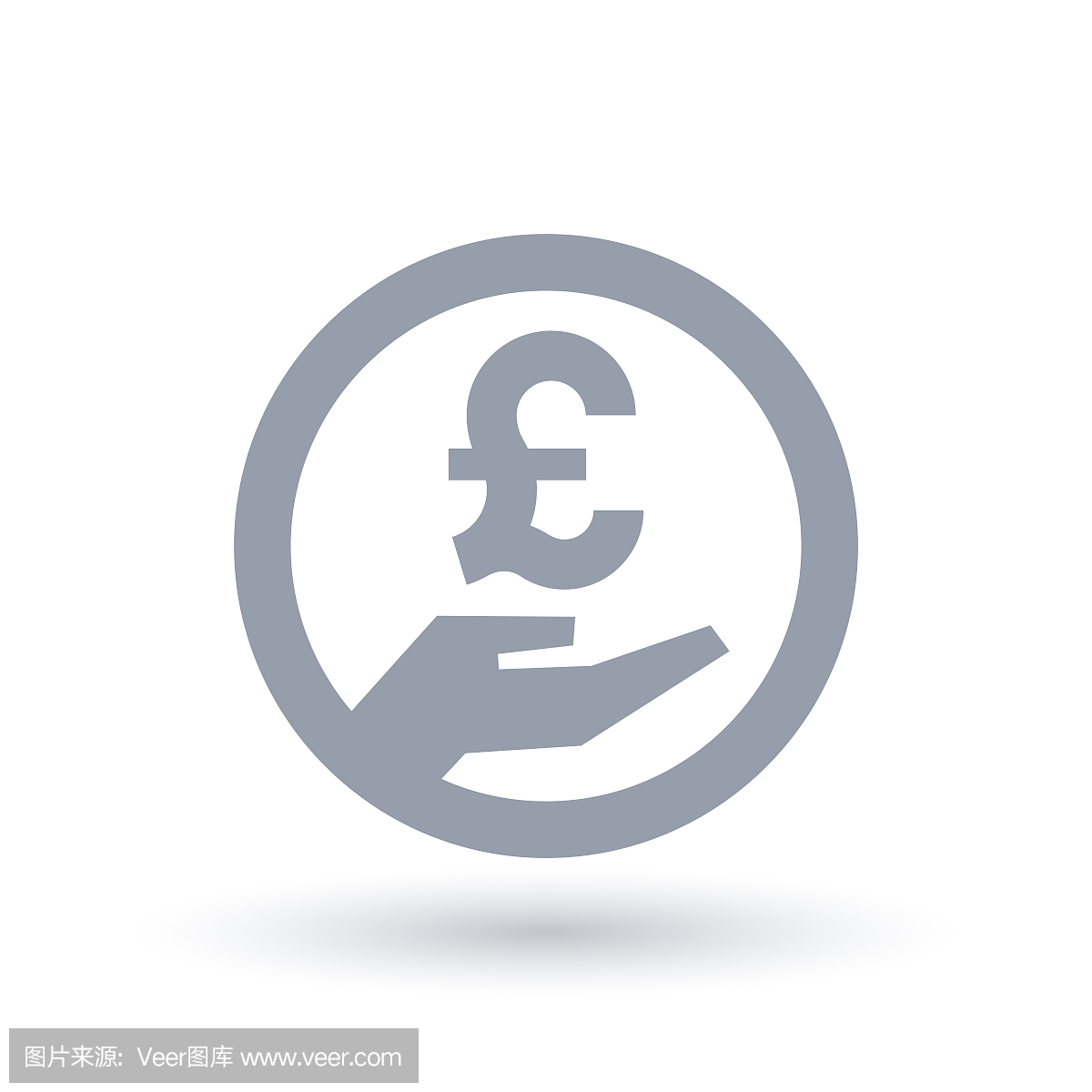 英镑手符号 - 英国货币付费图标