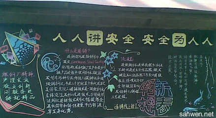 文明安全行黑板报图片