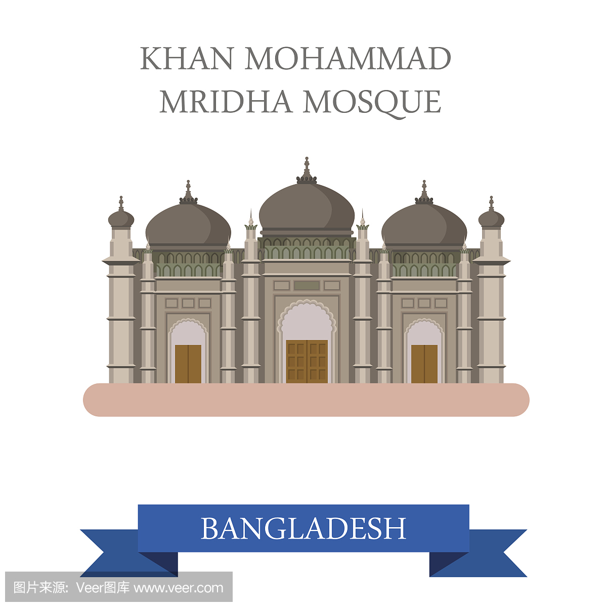Khan Mohammad Mridha清真寺在孟加拉国。平