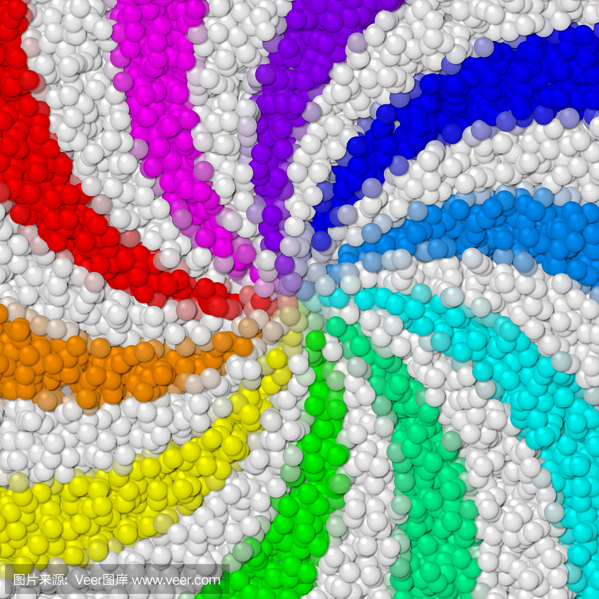 彩虹漩涡图像球生成招聘纹理