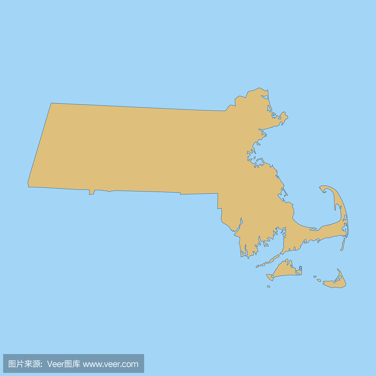 马萨诸塞州地图
