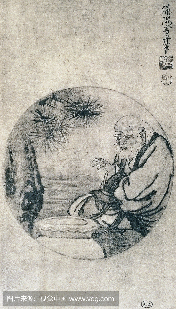 老子肖像,公元前6世纪的中国哲学家,由Sesshu
