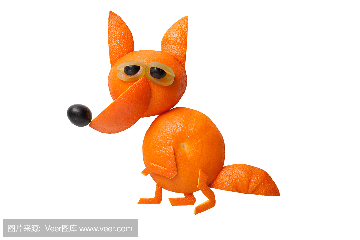 狐狸由橙子制成