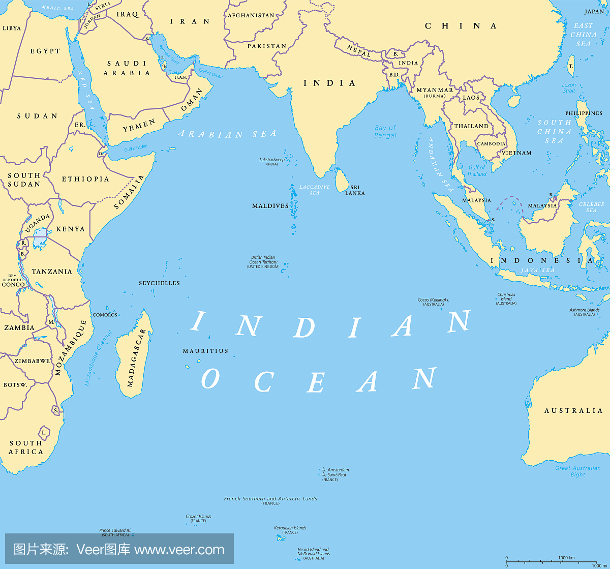 印度洋政治地图