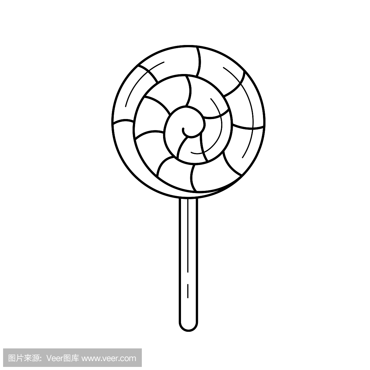 圣诞糖果矢量线图标