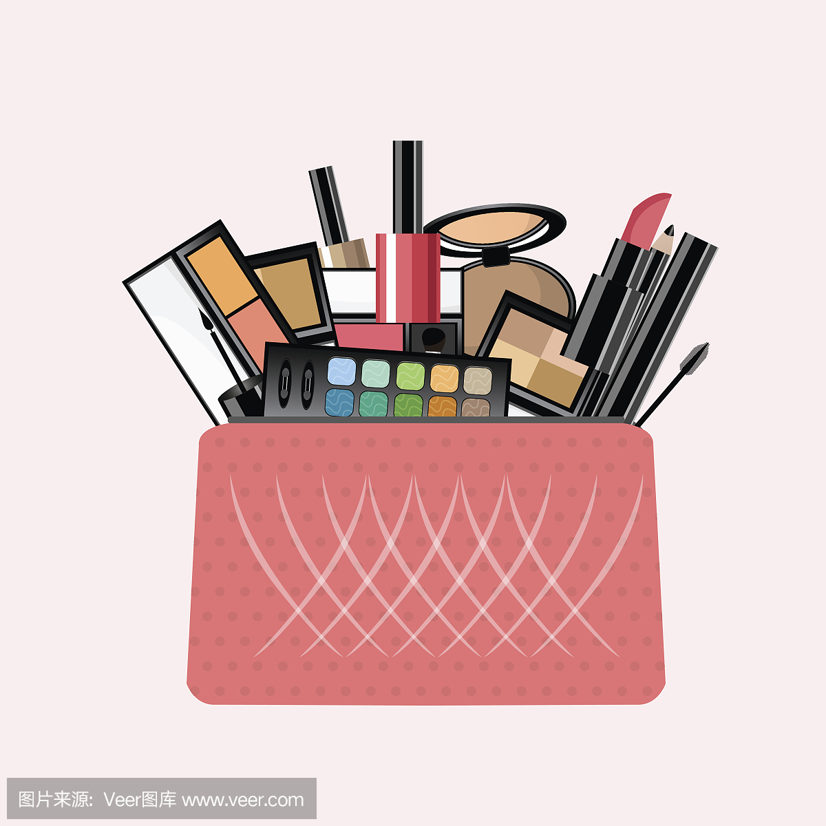 化妆包与美容师工具