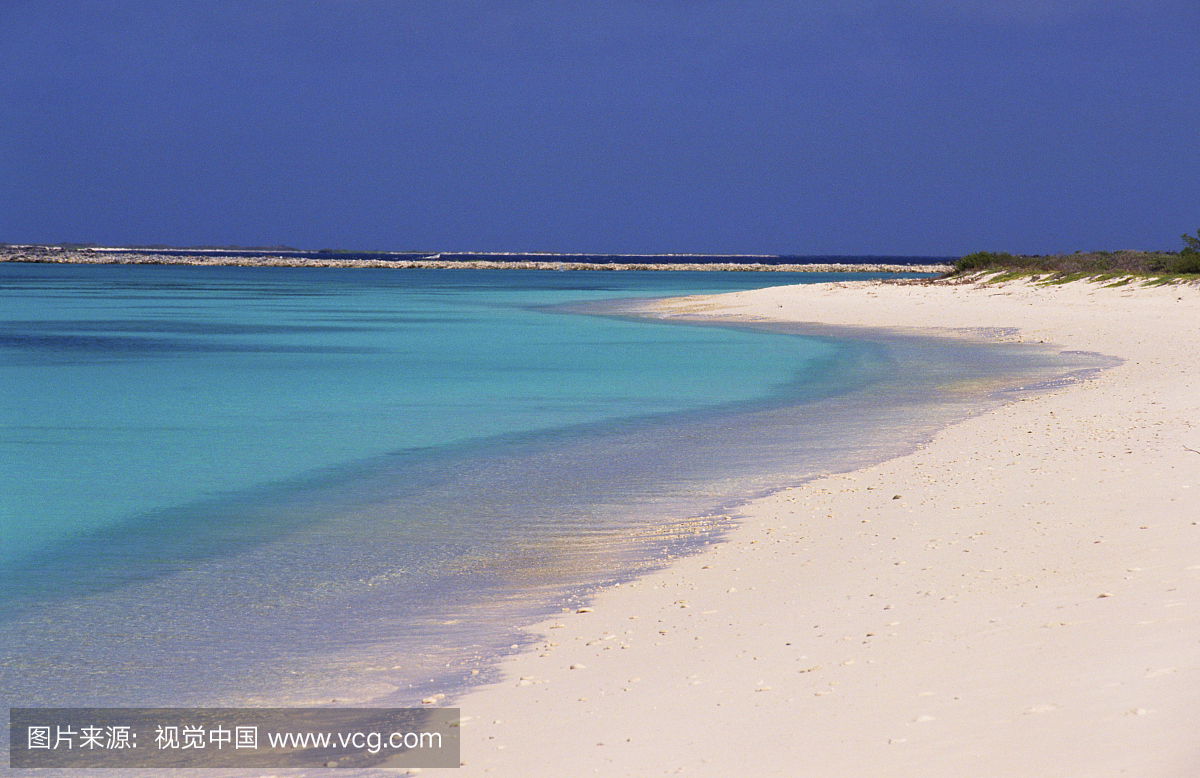 海滩在克拉斯基,洛斯罗克斯,委内瑞拉