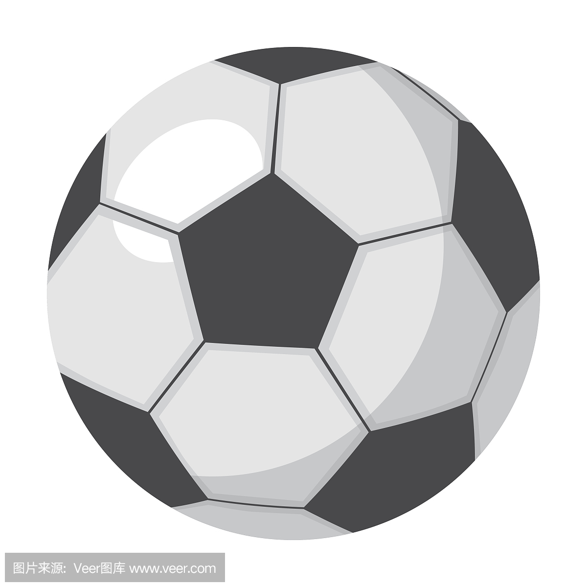 孤立在白色背景上的单色风格的足球图标。英国
