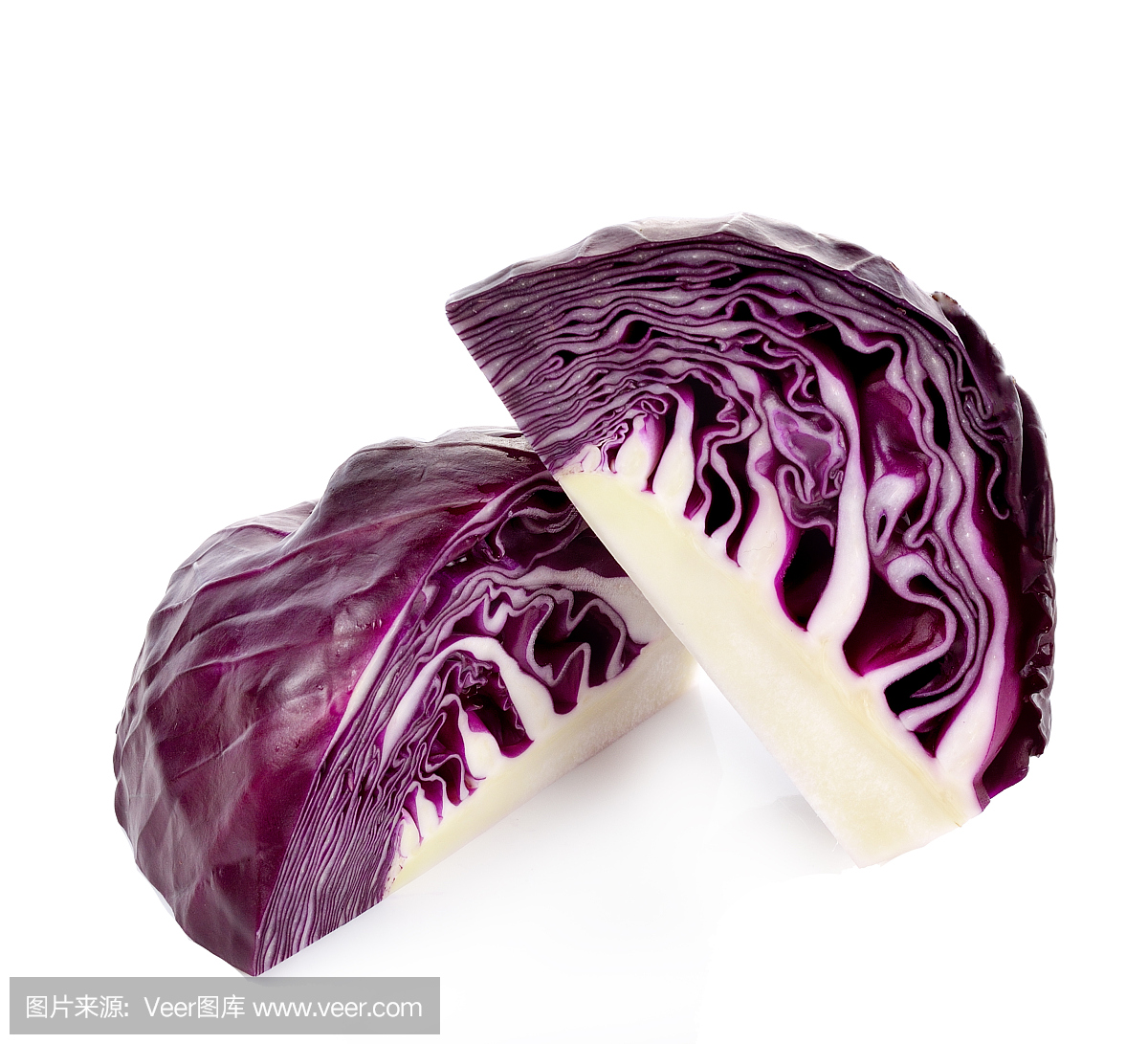 紫色花椰菜是蔬菜,孤立在白色背景上