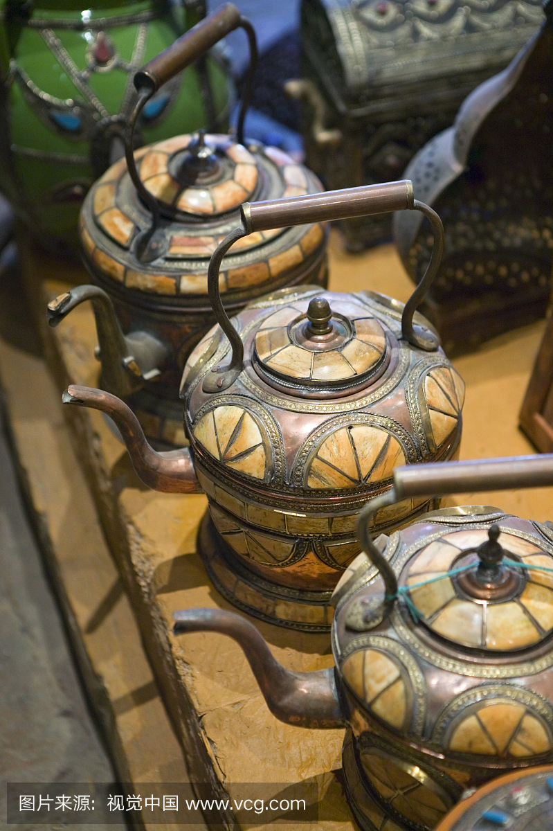 摩洛哥茶壶纪念品,Maadid,Ziz谷,摩洛哥