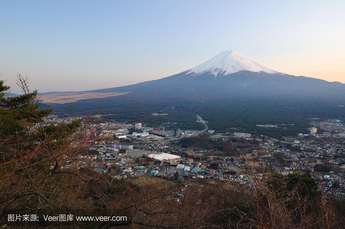 富士山从缆车观点看