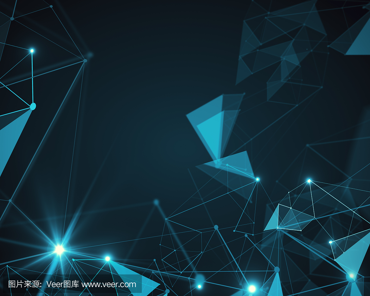 黑绿松石多边形图案