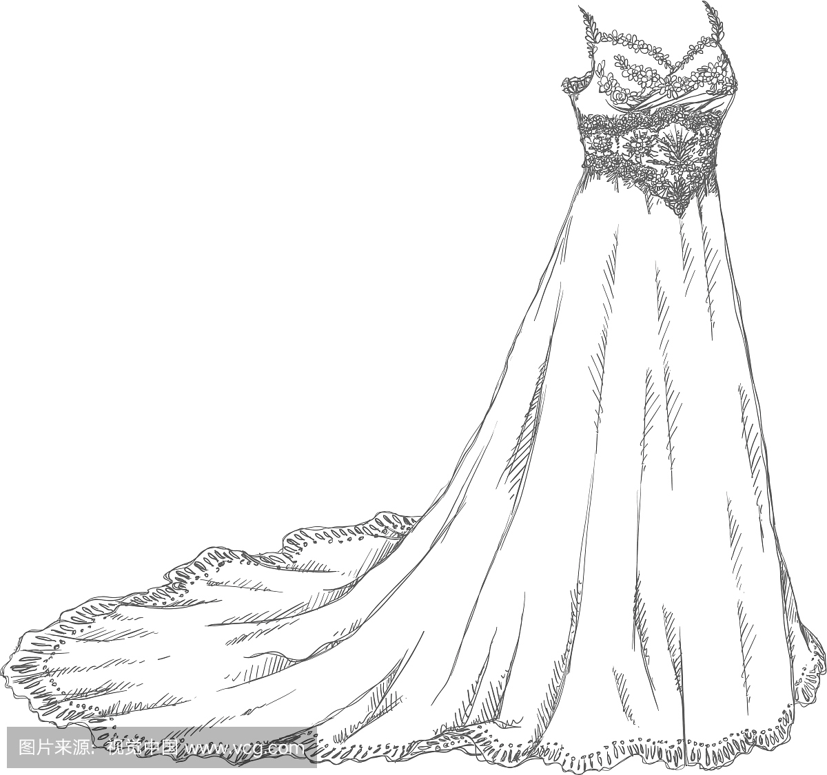 婚纱手稿|服装|正装/礼服|AceyQian - 临摹作品 - 站酷 (ZCOOL)