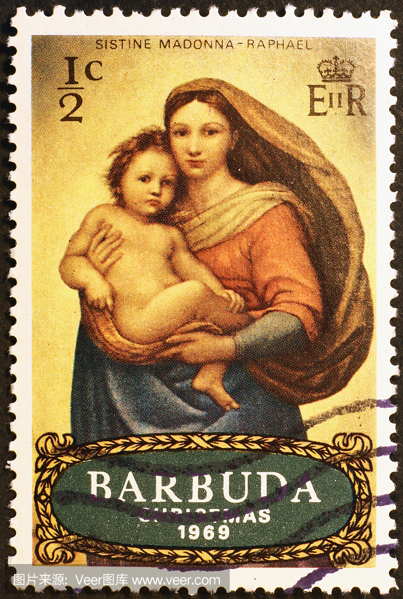 麦当娜由拉斐尔在西斯廷教堂邮票