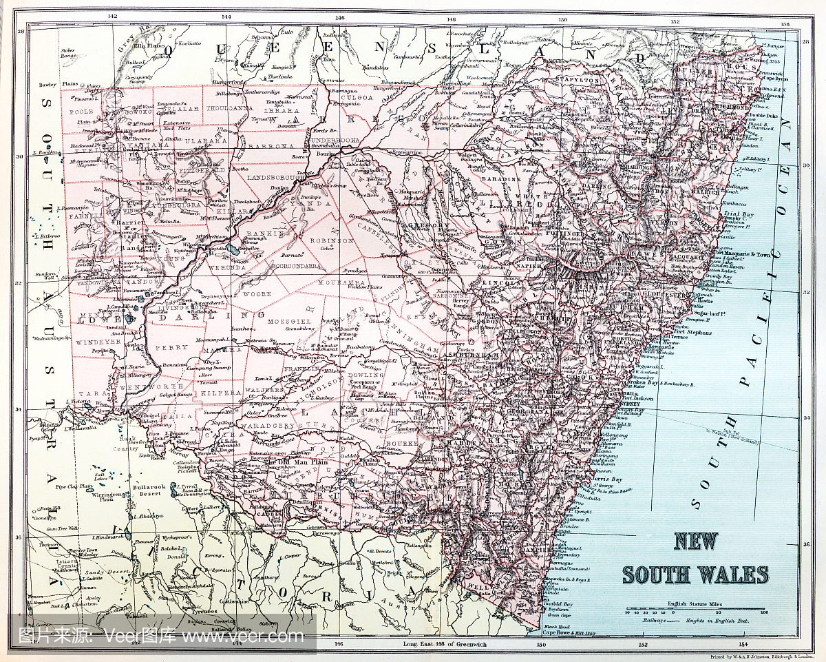 新南威尔士的古董地图