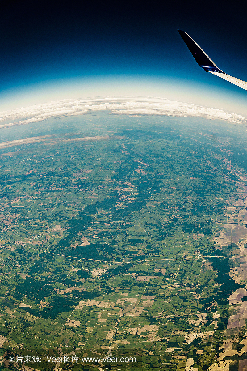 鸟瞰美国密苏里州,北美。