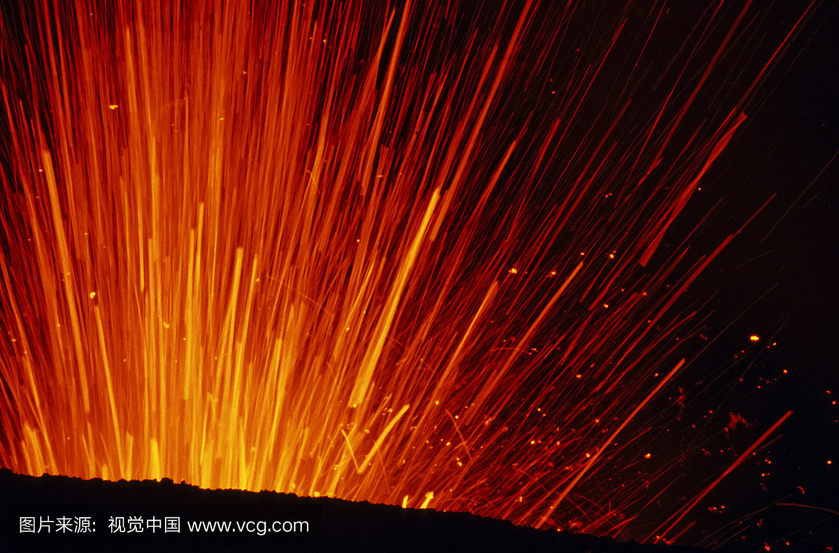 在夜晚,坦纳,瓦努阿图,南太平洋,大洋洲关闭了Y