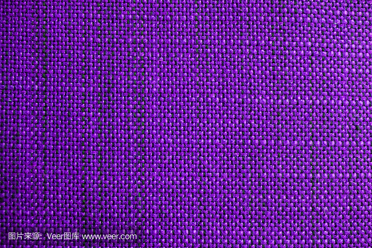 紫色织物纹理。紫色布背景。关闭紫色织物纹理