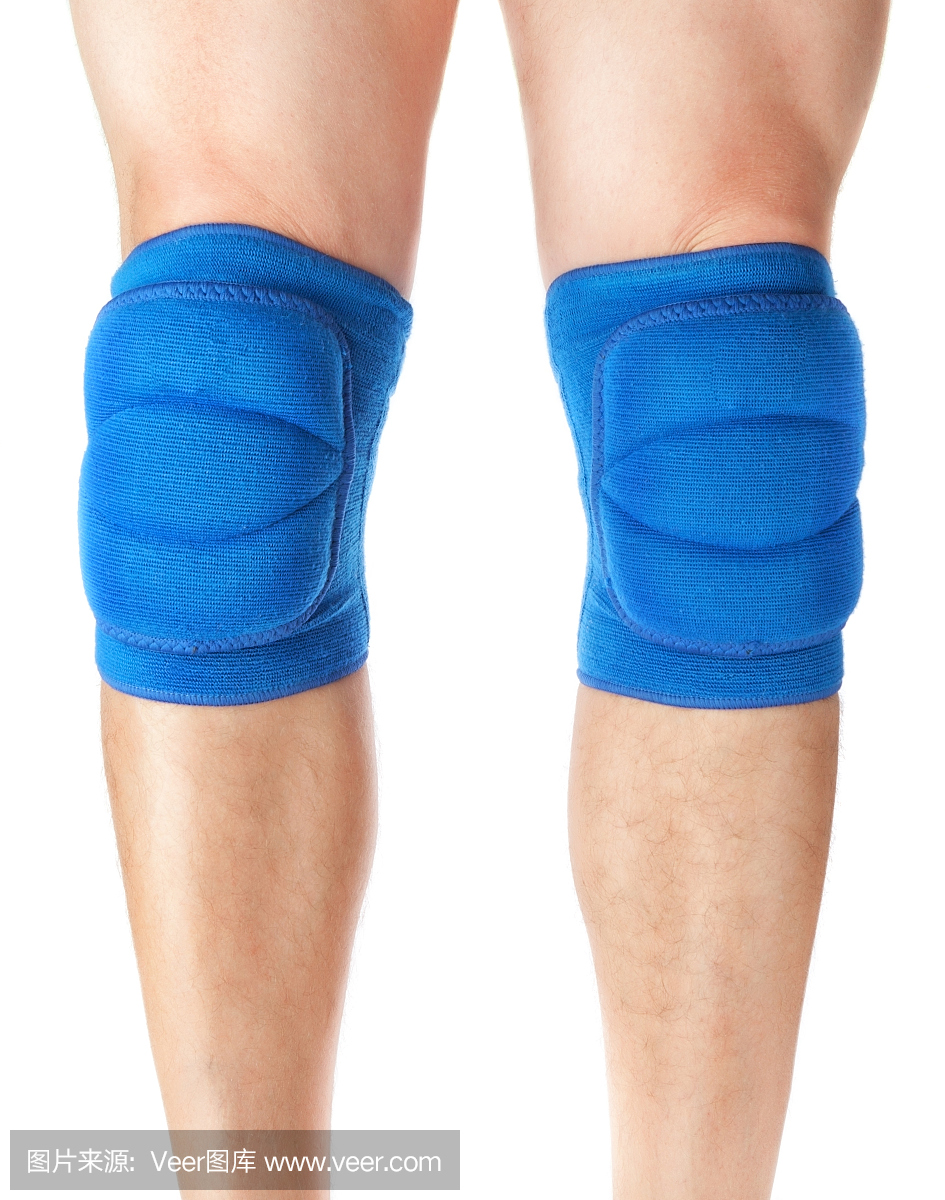 膝盖保护男性腿上的游戏。