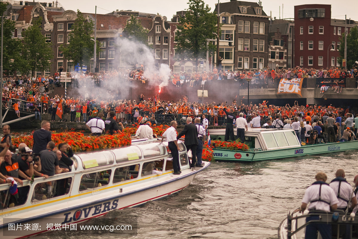 游览荷兰足球队2010年世界杯庆祝庆祝活动在