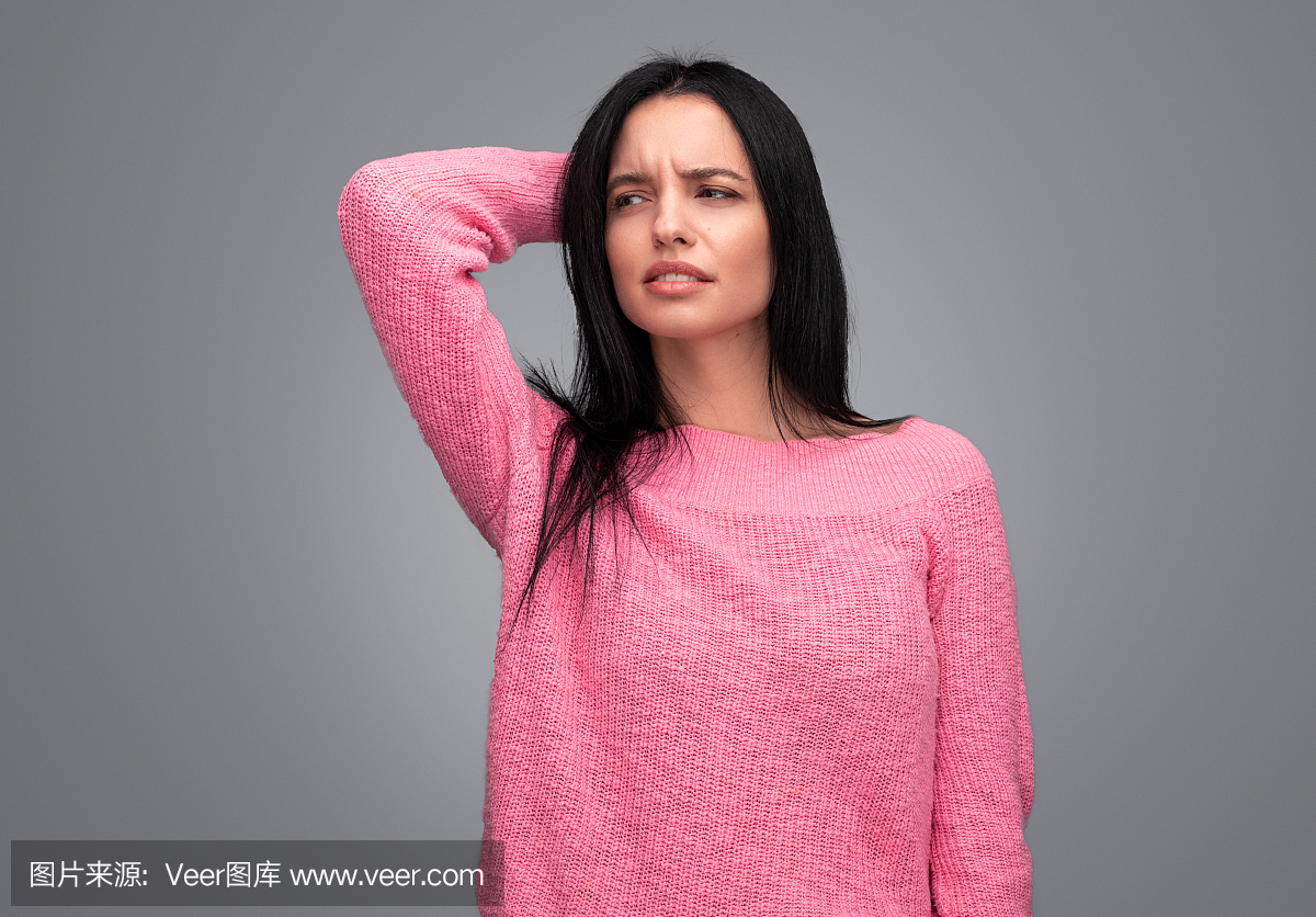 思考,挠头,决定,一个人