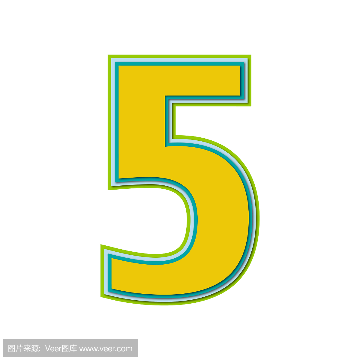 数字5,阿拉伯数字5,5号的,5号