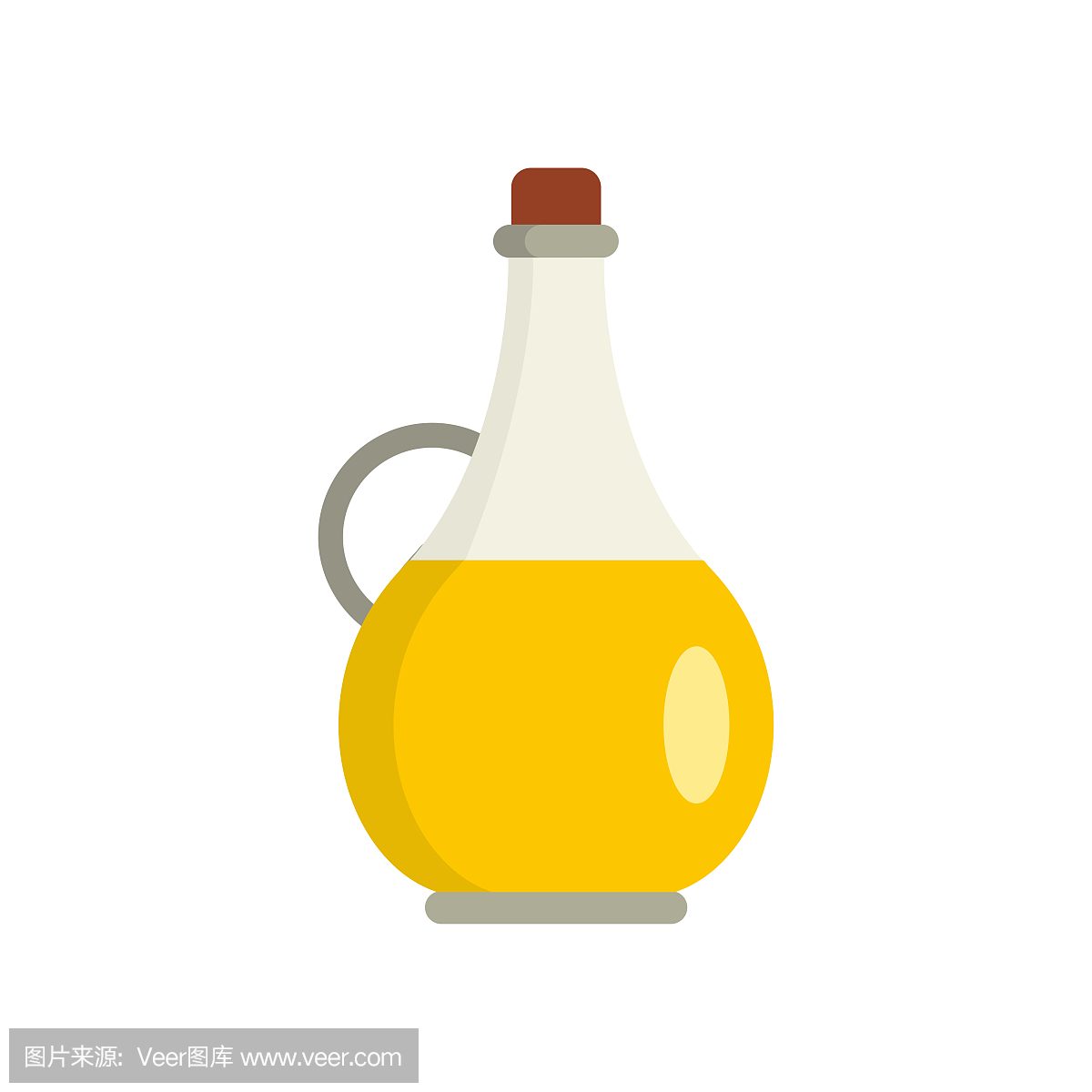 Olive oil icon. Flat illustration of olive oil vector i