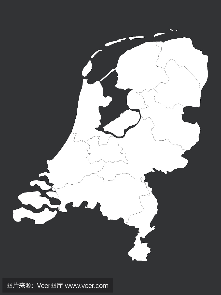 荷兰的黑白地图