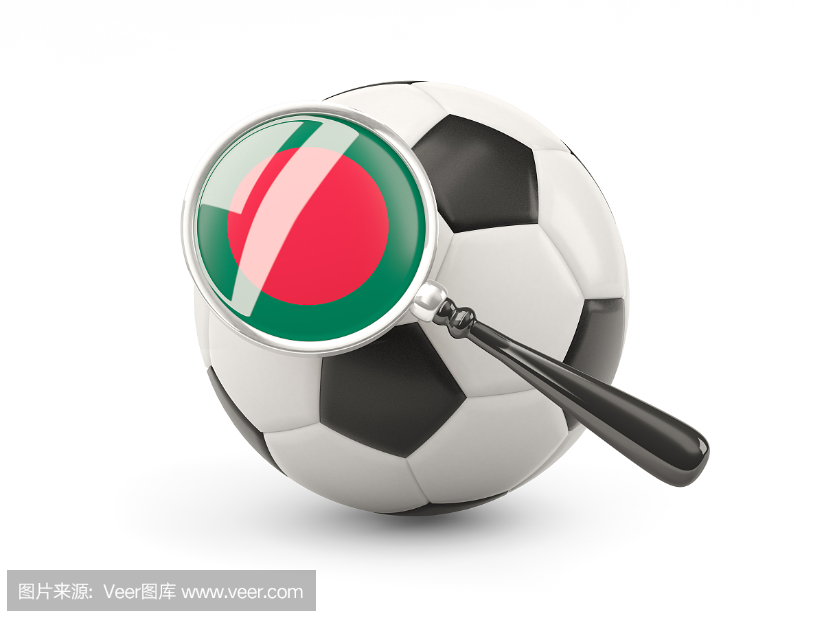 足球与孟加拉国的放大旗