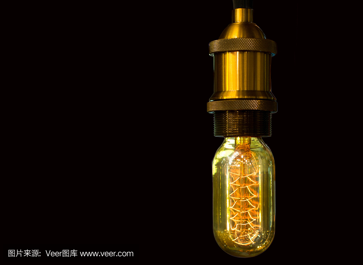 钨灯泡发光孤立
