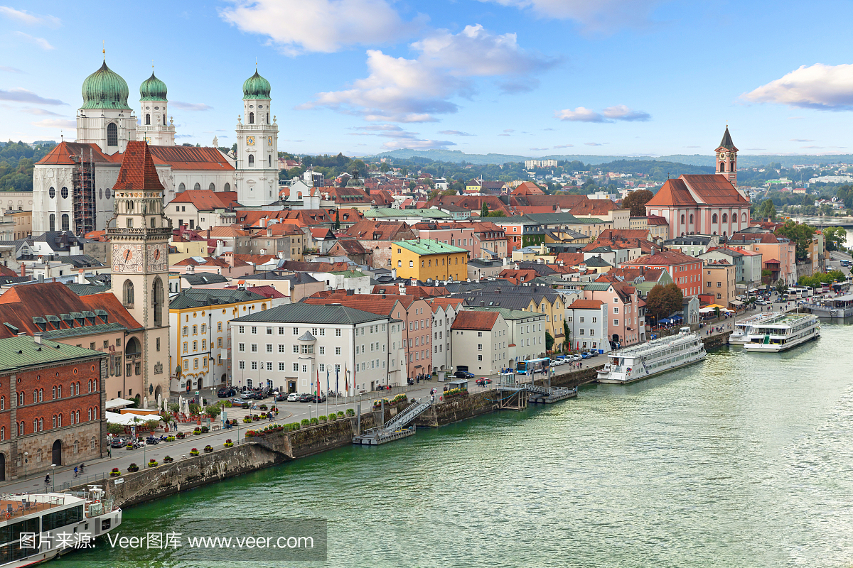帕绍,德国鸟瞰图