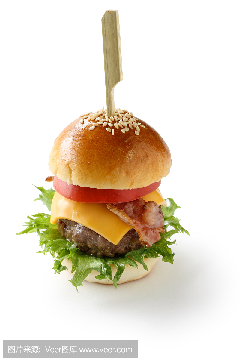 迷你汉堡,小汉堡,切达干酪,切达乳酪