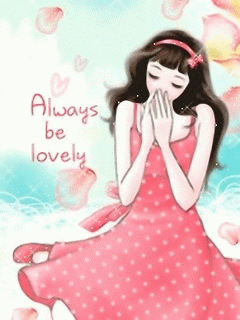 动态孤单卡通女-手机图片壁纸_240x320_卡通-72kb