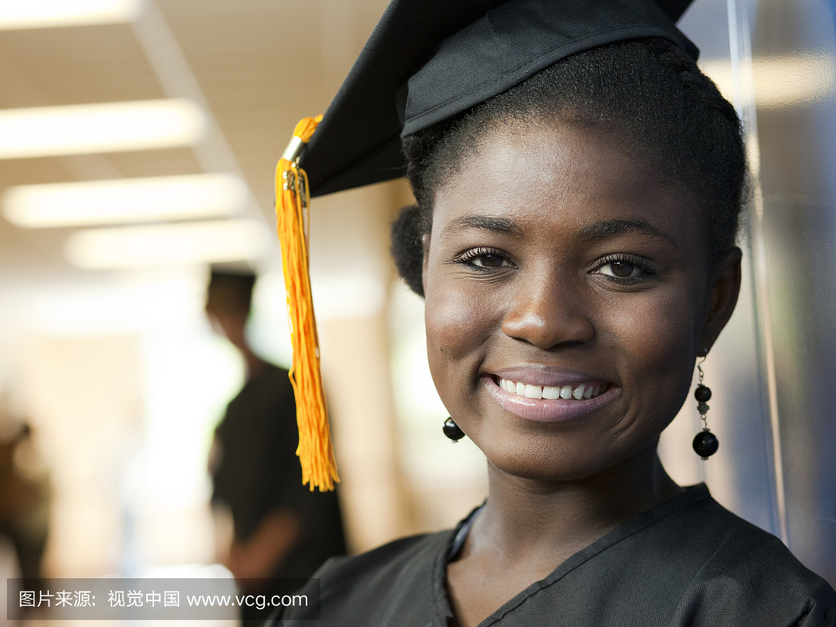 美国,犹他州,西班牙语叉,女性研究生肖像(16-1