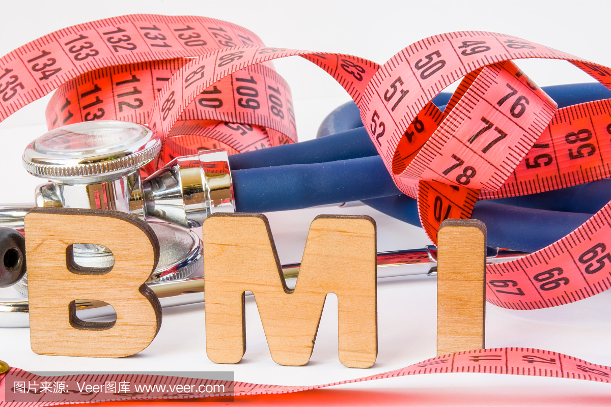 BMI或体重指数缩写或首字母缩略词照片概念在