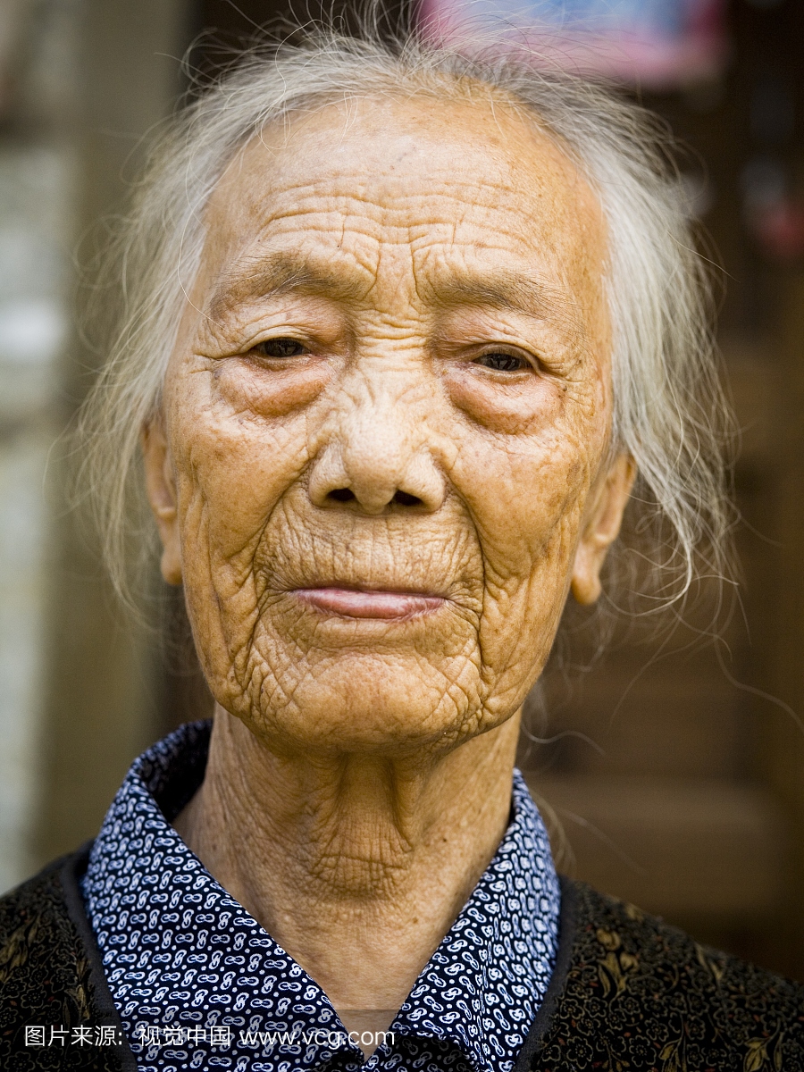亚洲人种,人,衰老过程,户外