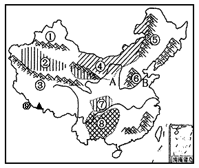 中国地形山脉分布图