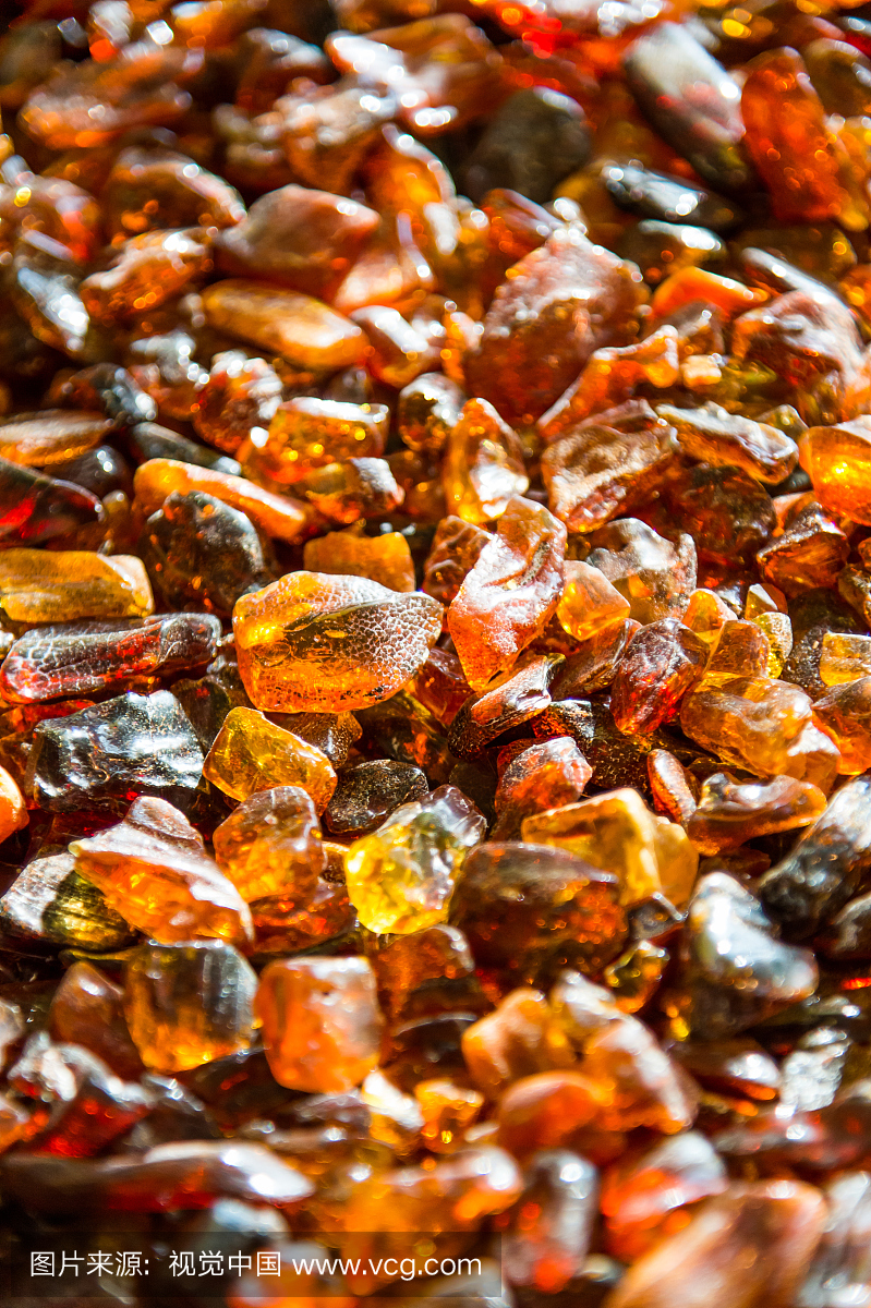 琥珀,蜜蜡,矿物质,特写