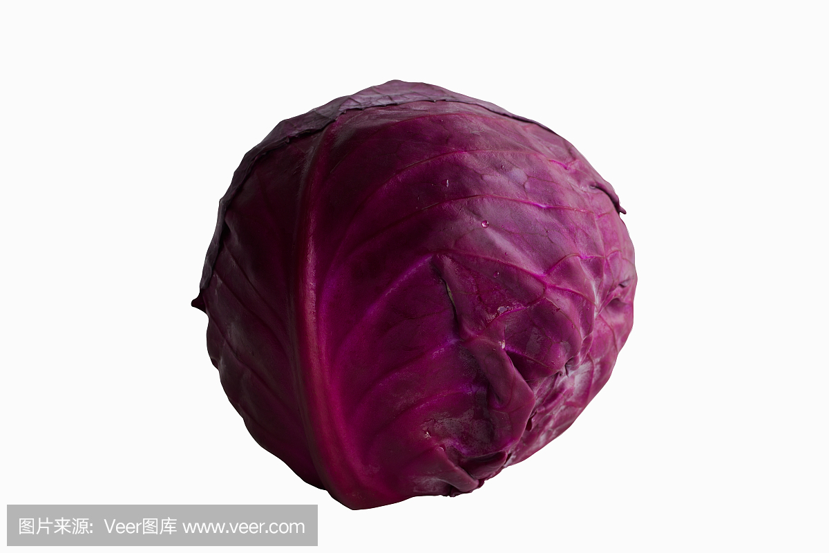 间侧视图中的新鲜紫蔬菜准备甘蓝。剪切大腿烹路径减高抬腿可以吗?图片