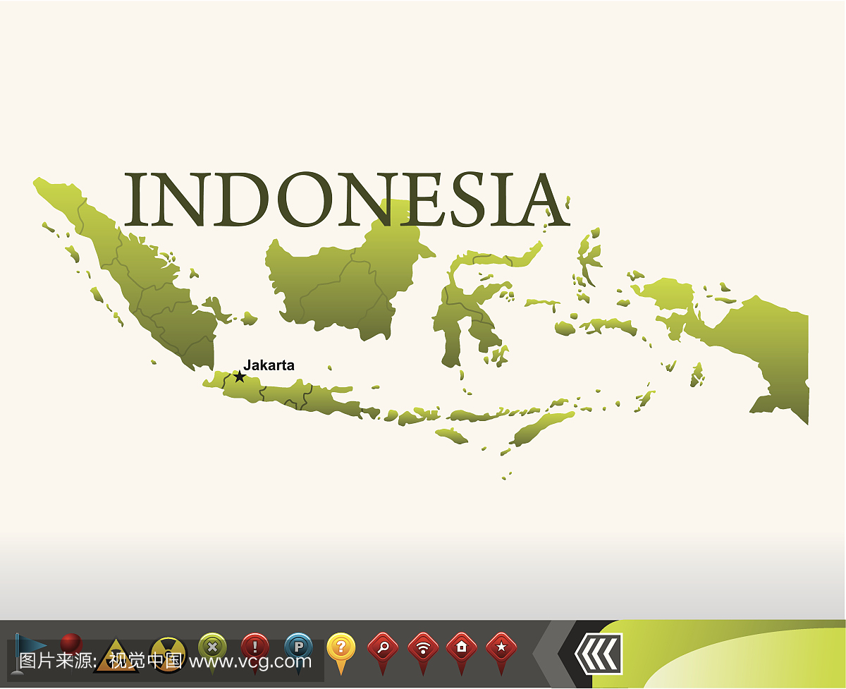 印度尼西亚地图导航图标