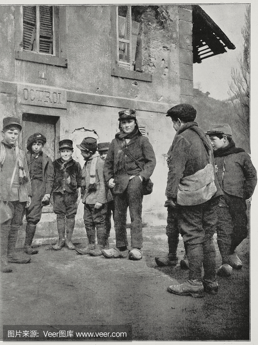 第一次世界大战期间,法国阿尔萨斯的一群年轻